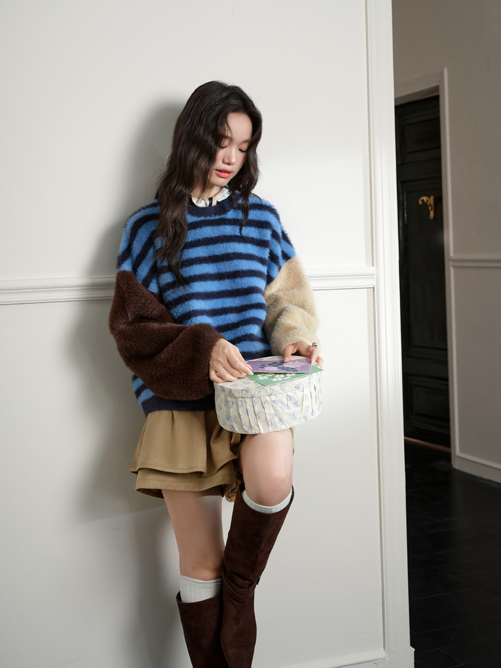 Fuzzy Striped Sweater