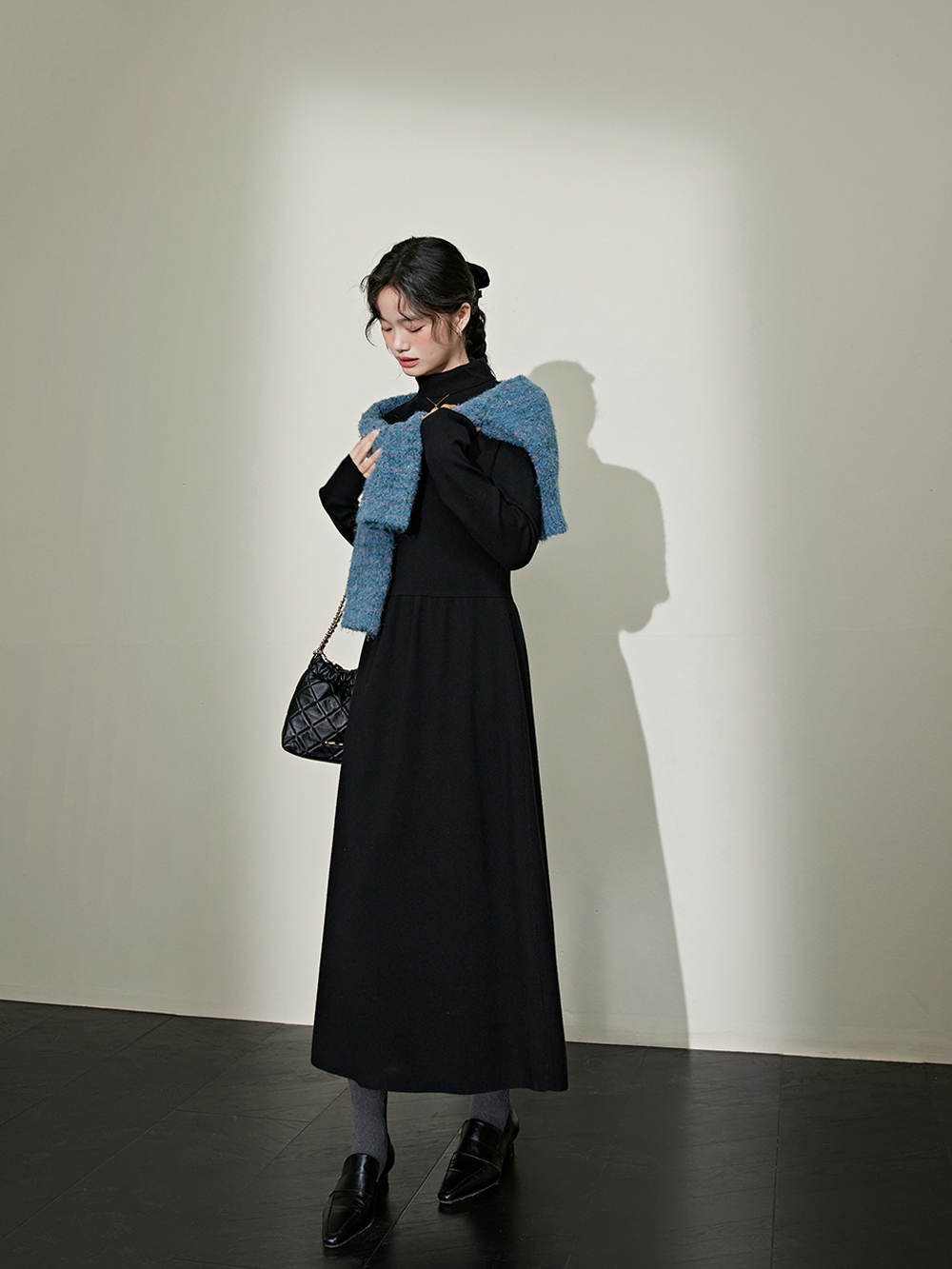 Turtleneck Knit Dress