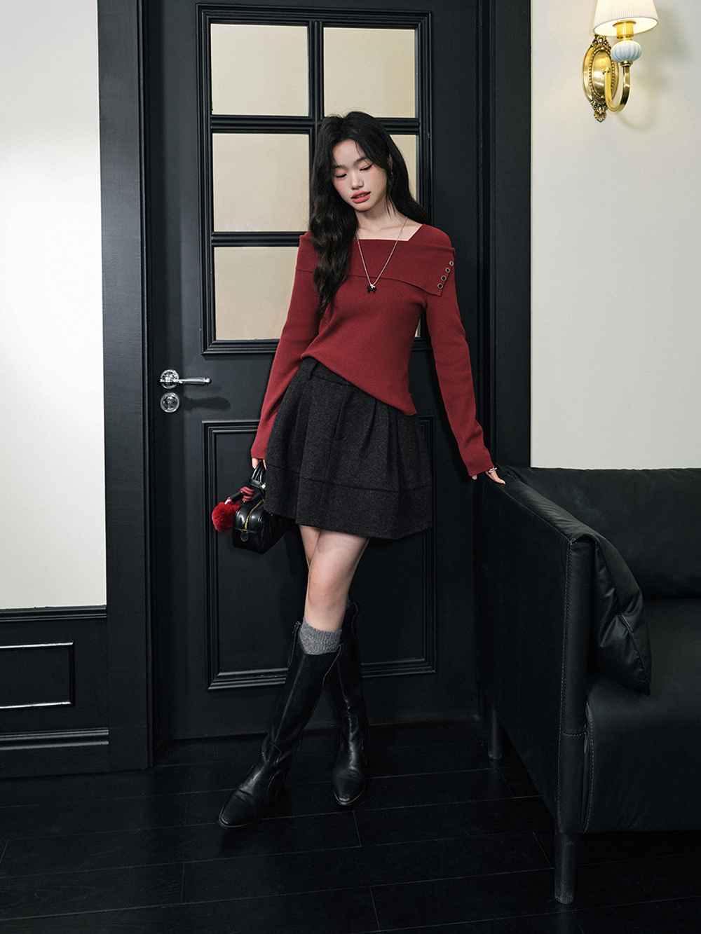 Long-Sleeve Knit Top