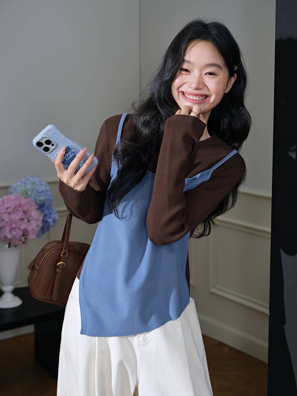 Layered Look Knit Top