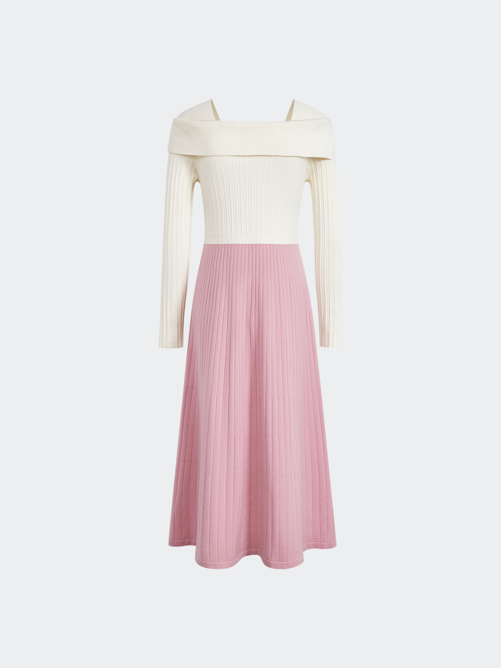 Two-Tone White-Pink Dress