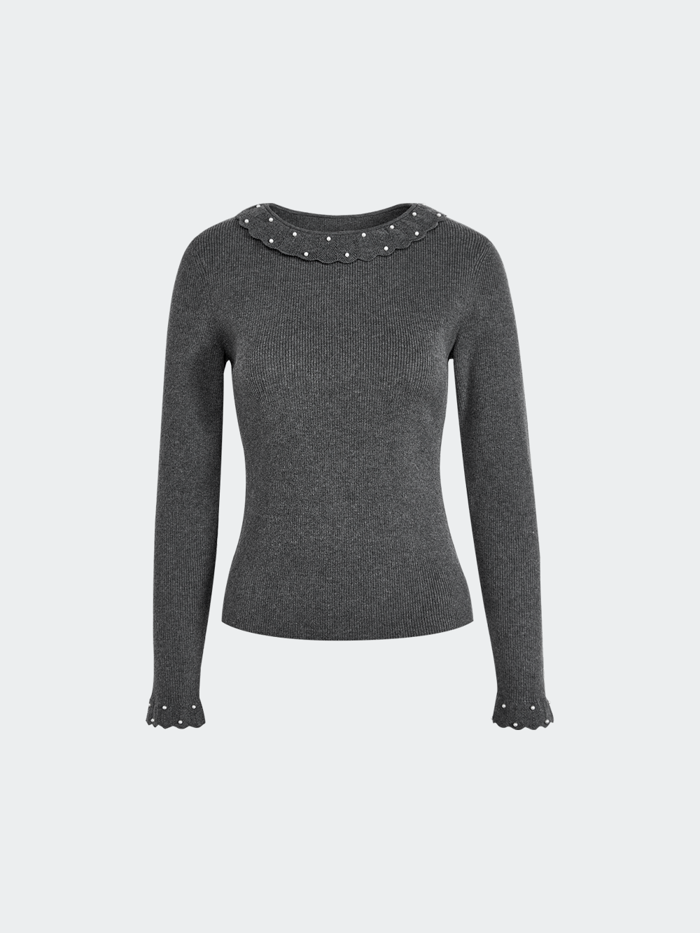 Pearl Embellished Knit Top