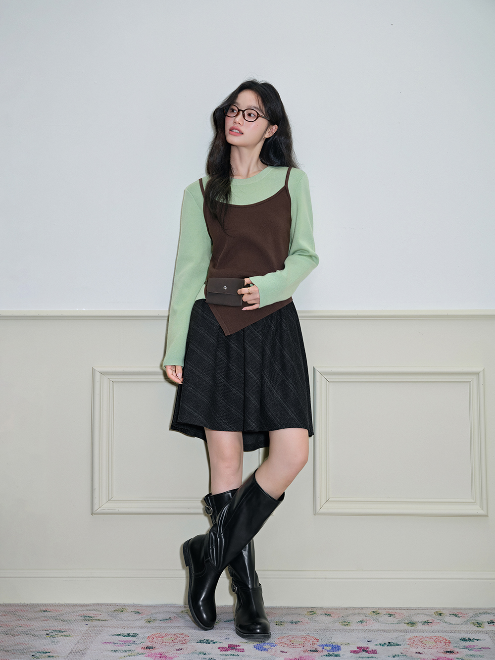 Layered Look Knit Top