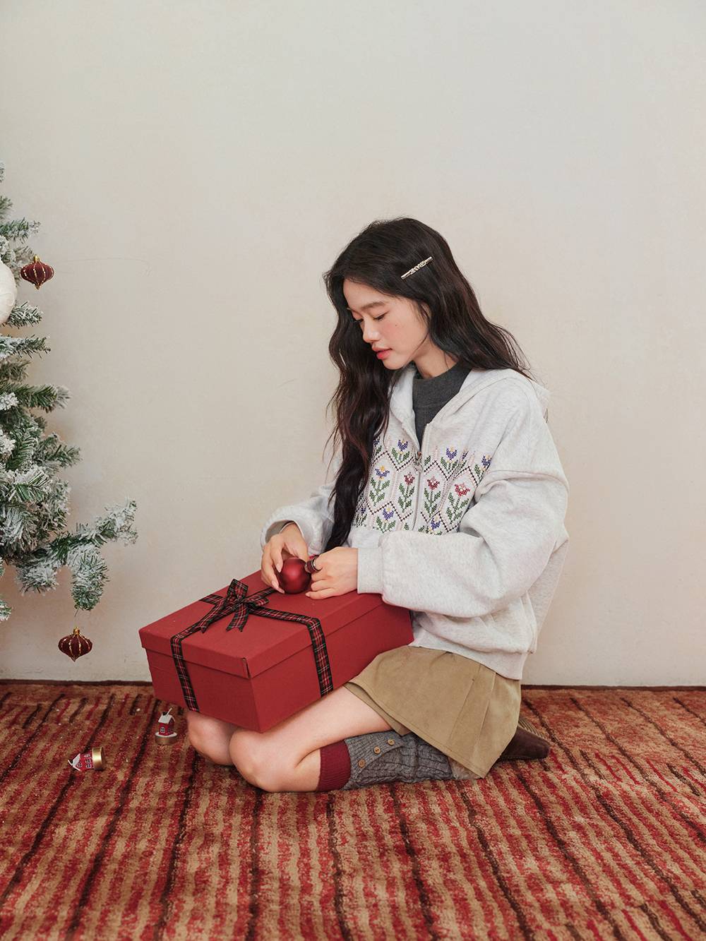 Floral Zip Up Hoodie