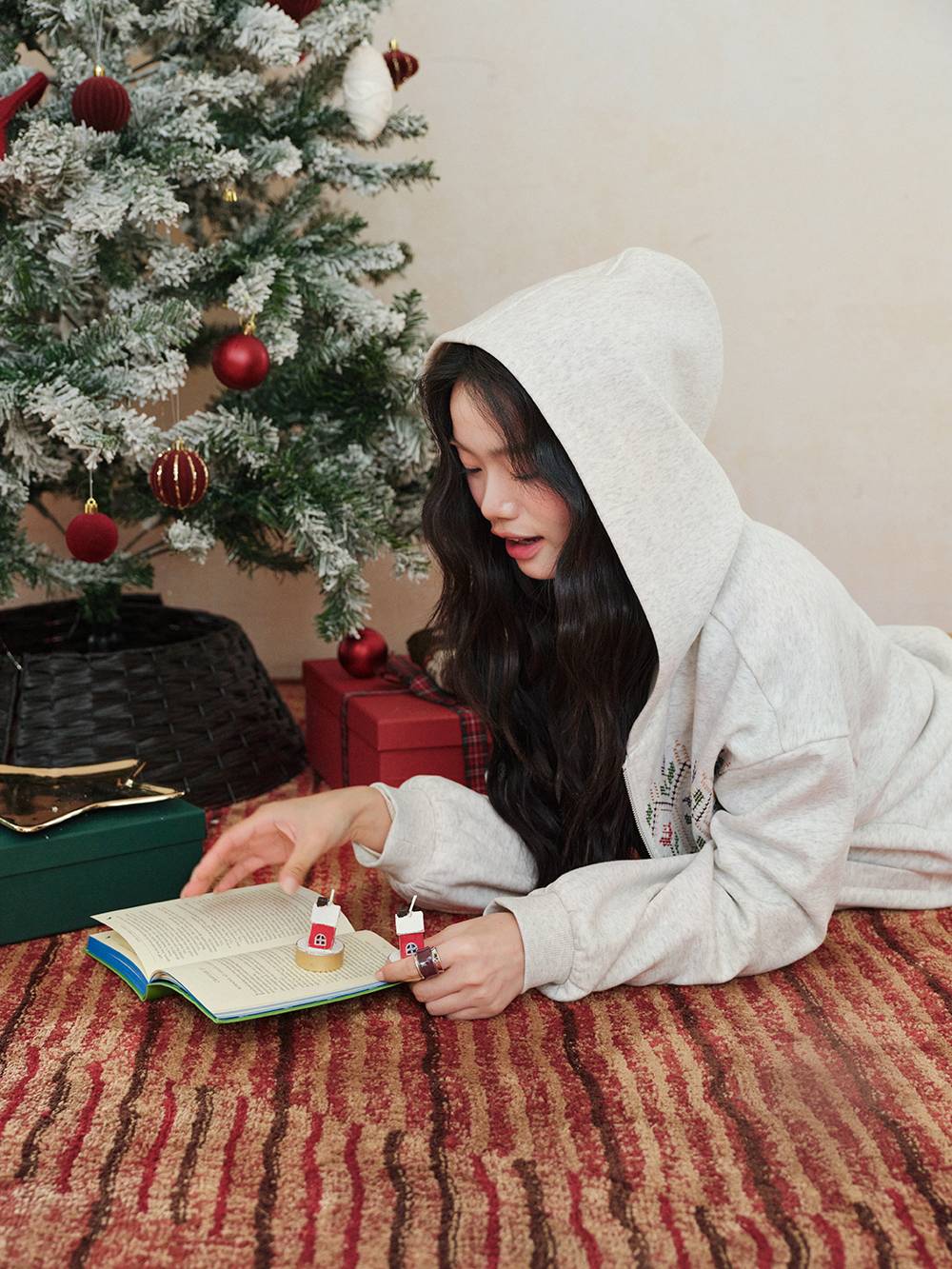 Floral Zip Up Hoodie