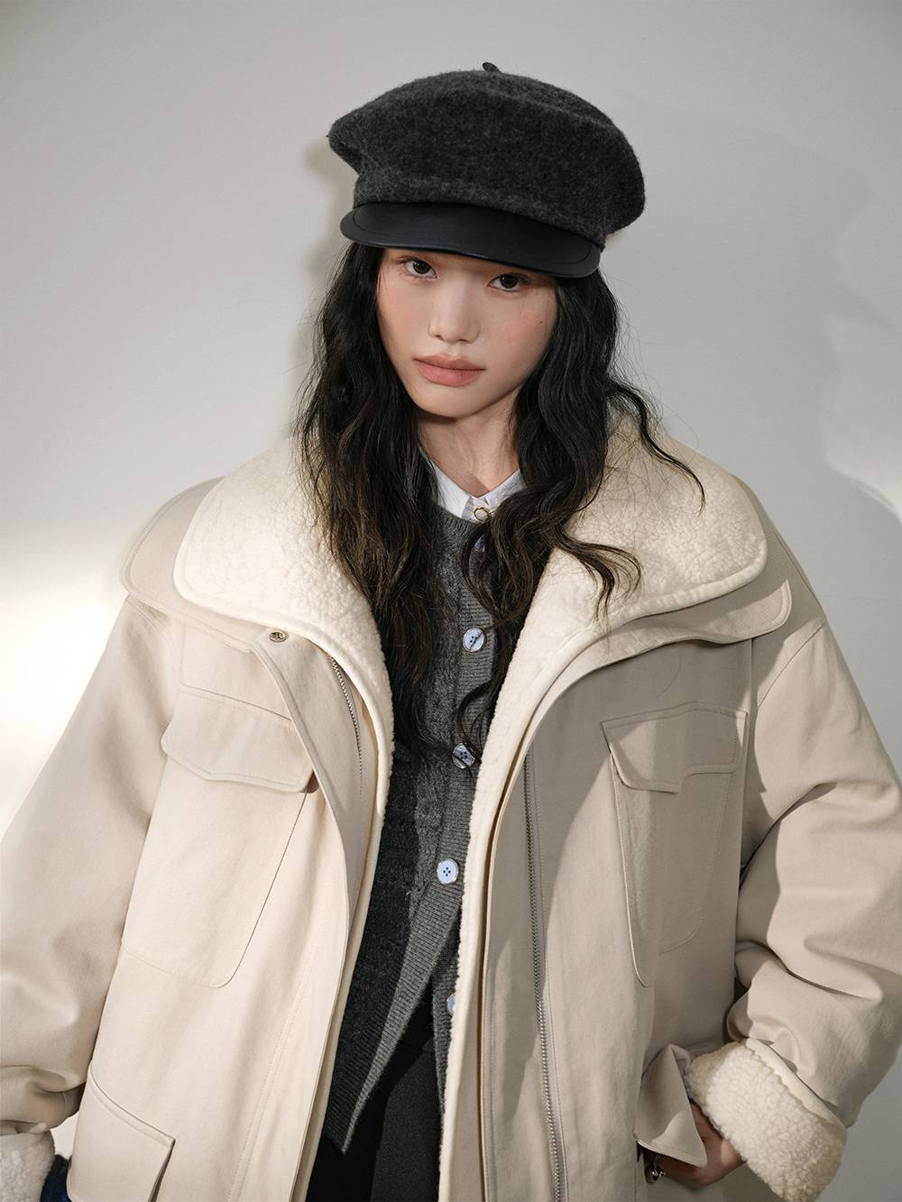 Double Layer Mid-Length Coat