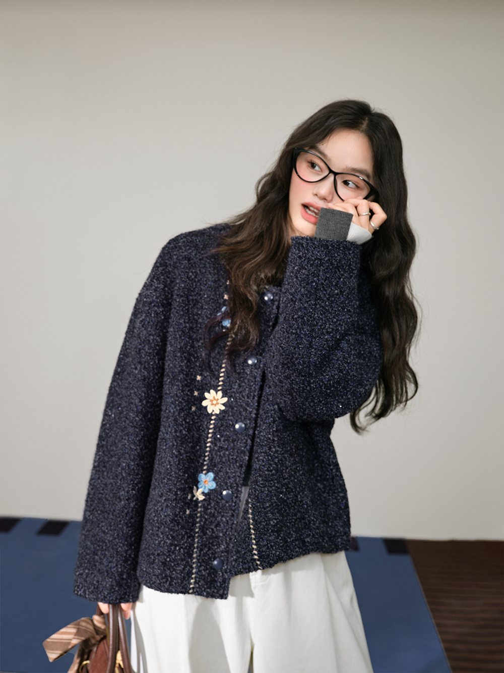 Textured Embroidered Jacket