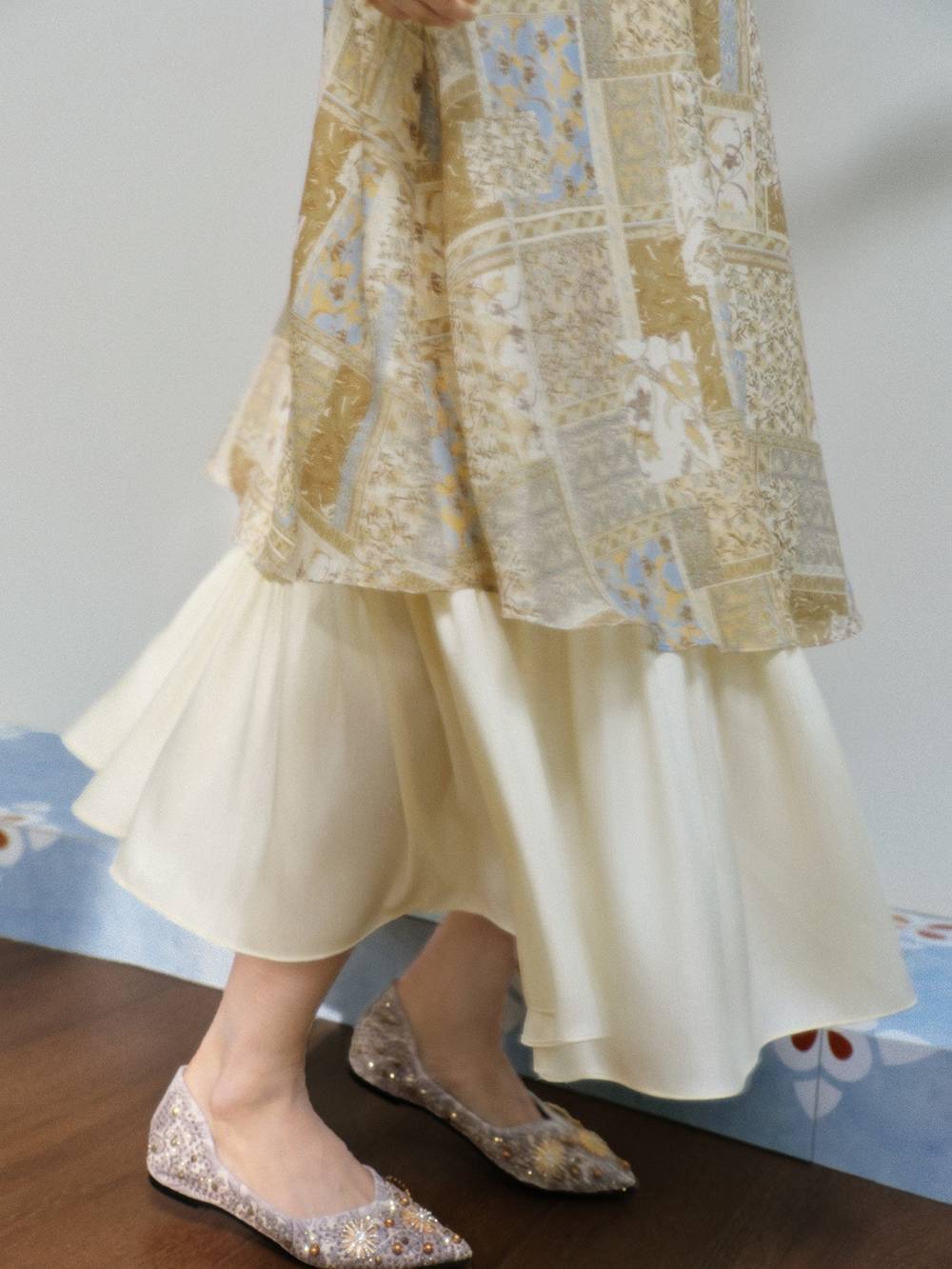 V-neck Layered Dress