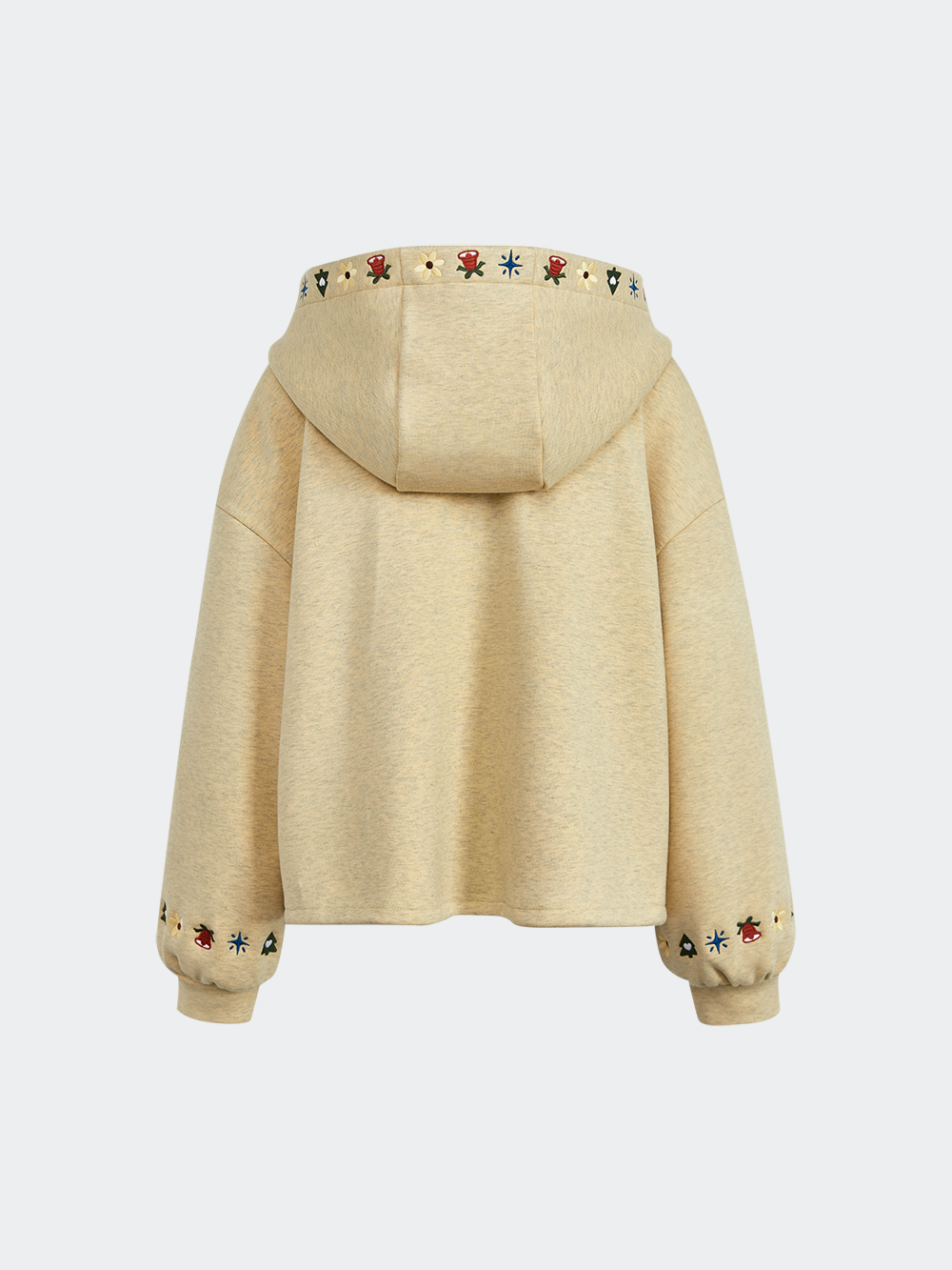 Embroidered Zip Up Hoodie