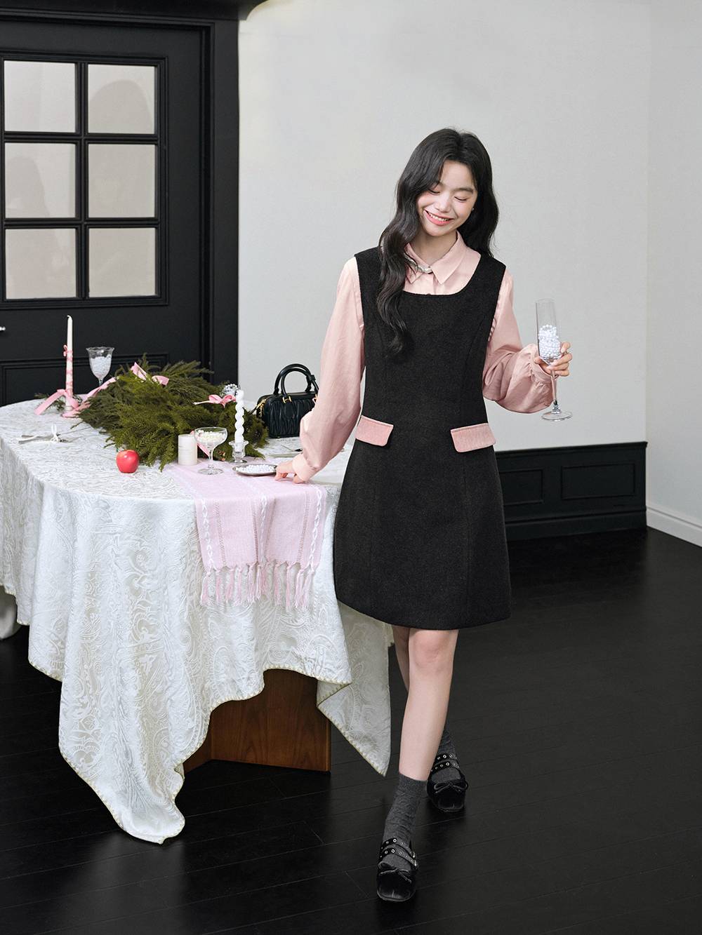 Pink Bow Cape and Dress