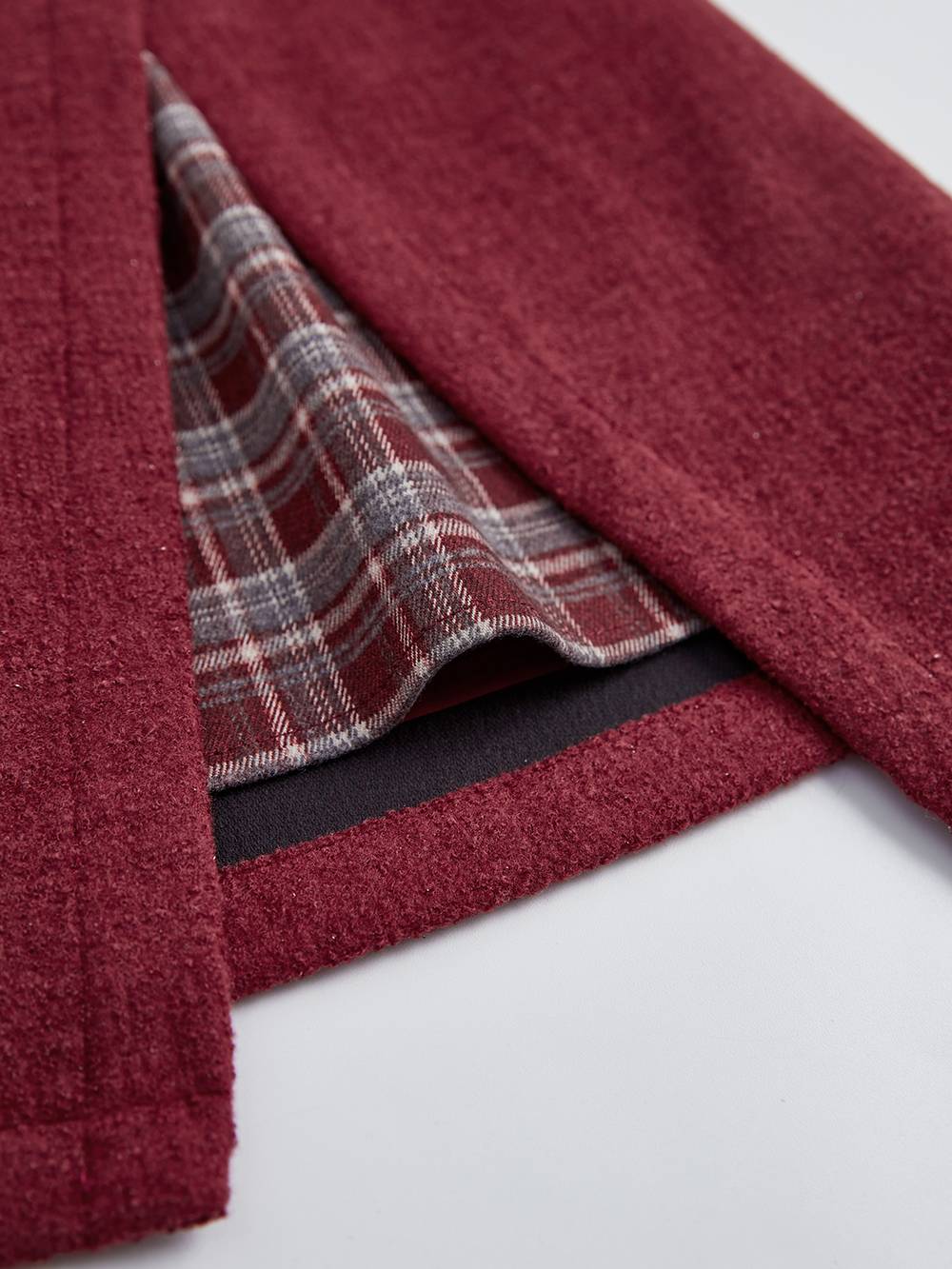 Red & Plaid Jacket and Skirt Set