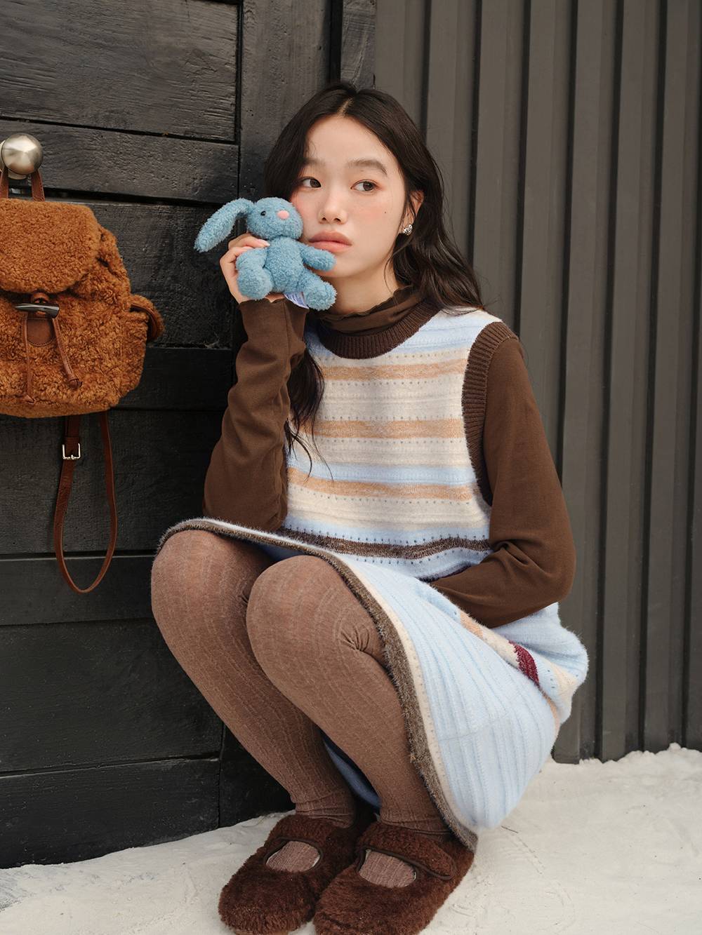 Sleeveless Multi Stripe Dress