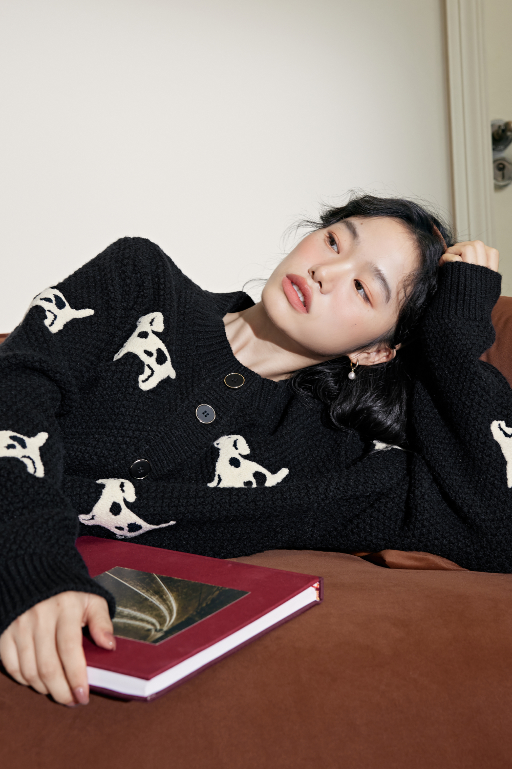 Puppy Cardigan Sweater