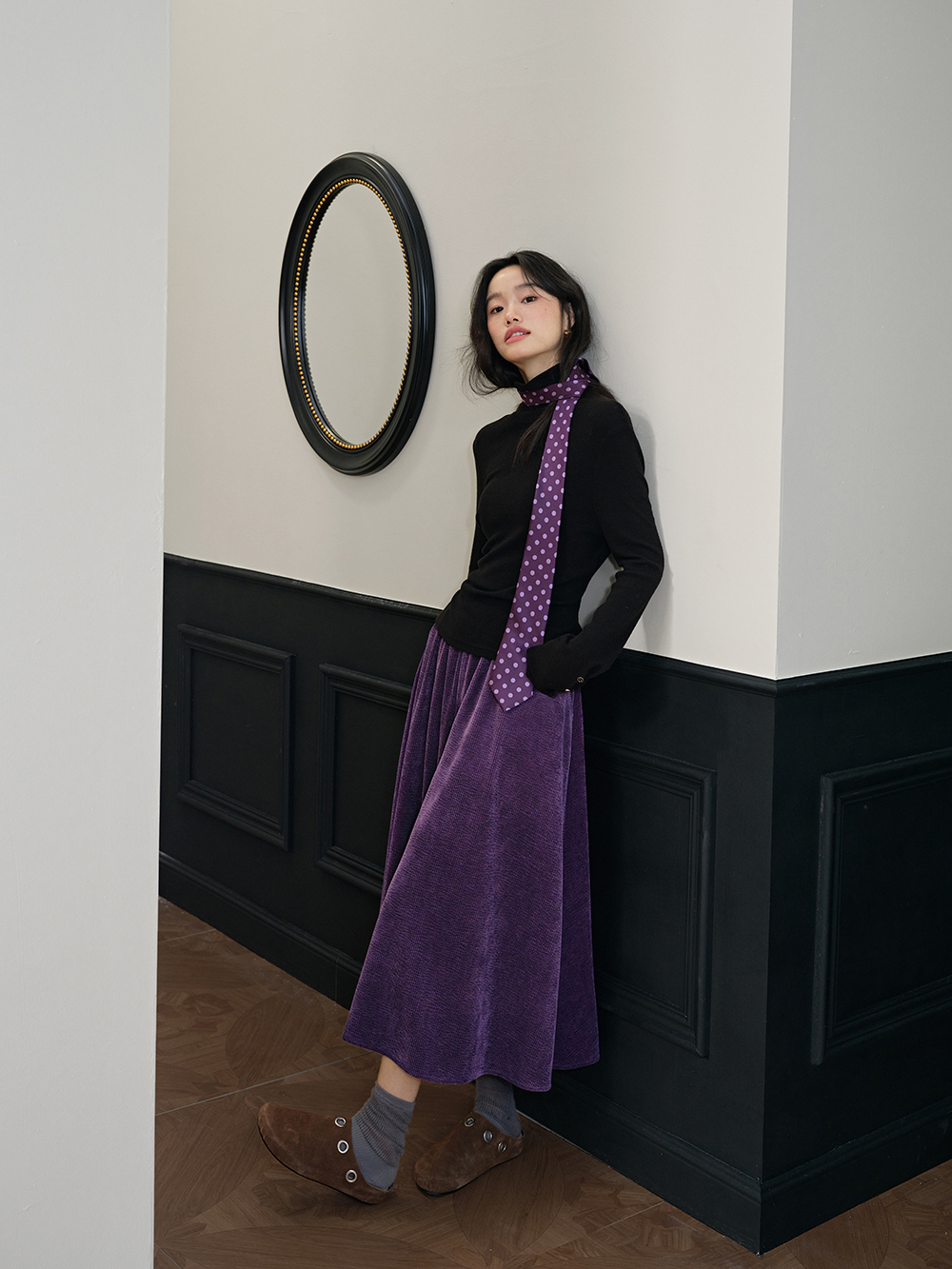 Corduroy Wide-Leg Pants