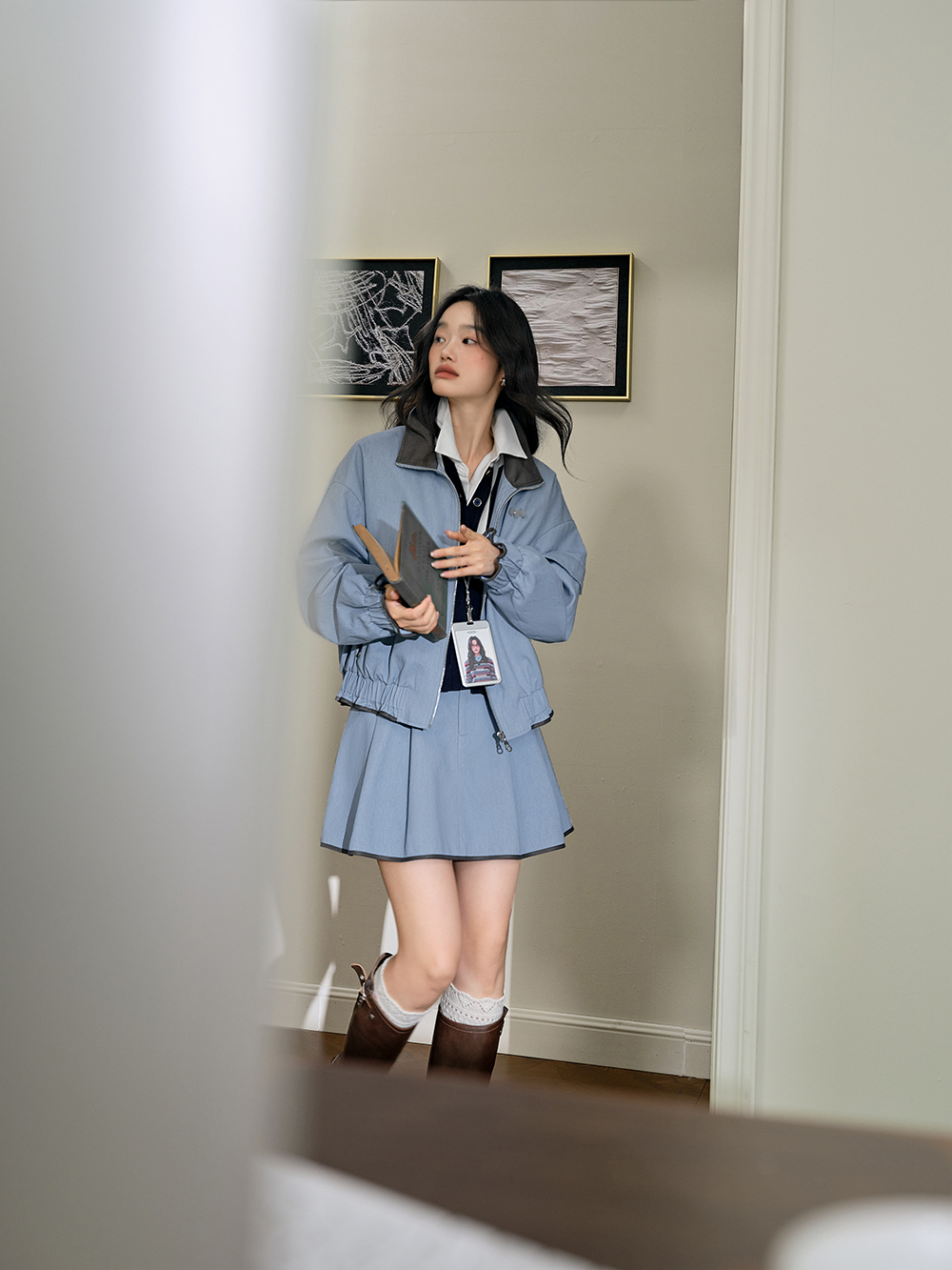 Zip-Up Jacket and Skirt