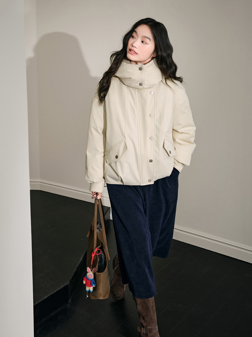 Hooded Stand Collar Down Jacket