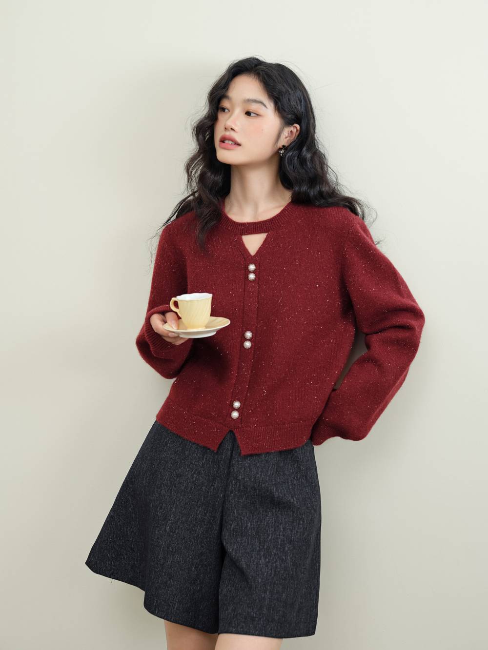 Front Cut Out Sweater