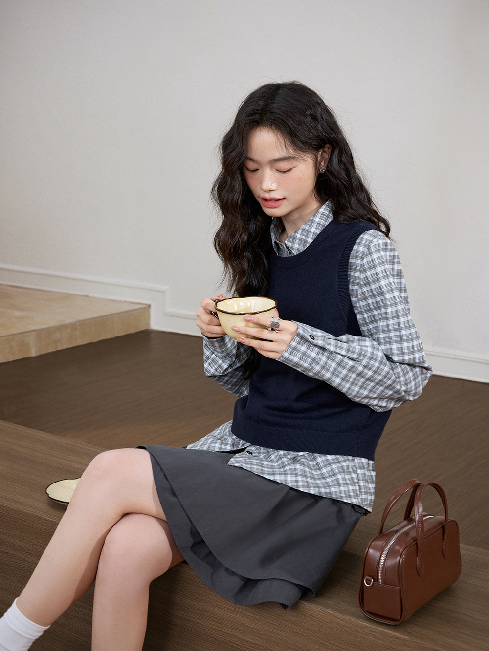 Cardigan Sweater and Knit Vest