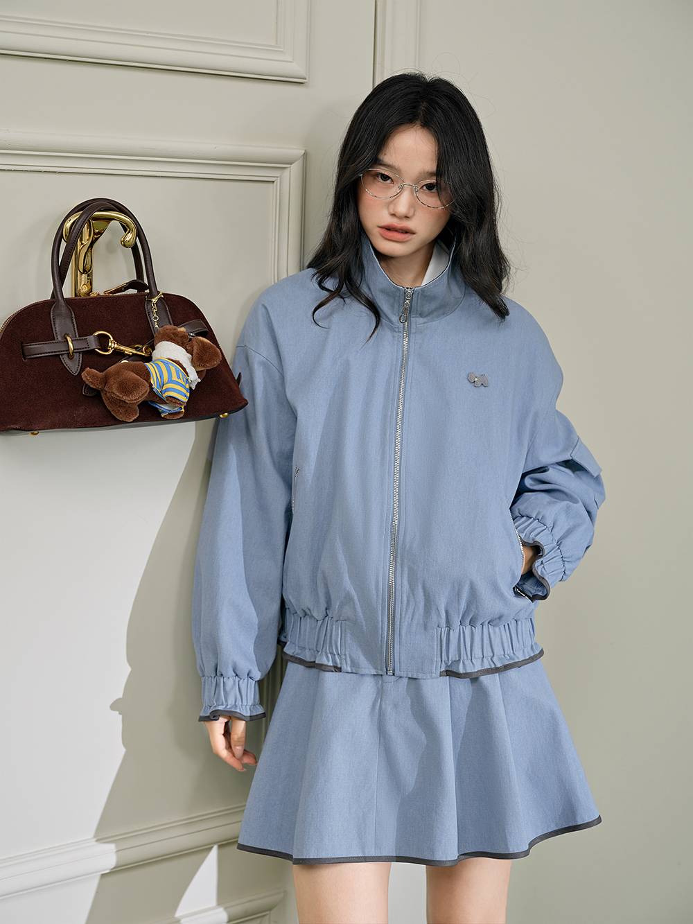 Zip-Up Jacket and Skirt