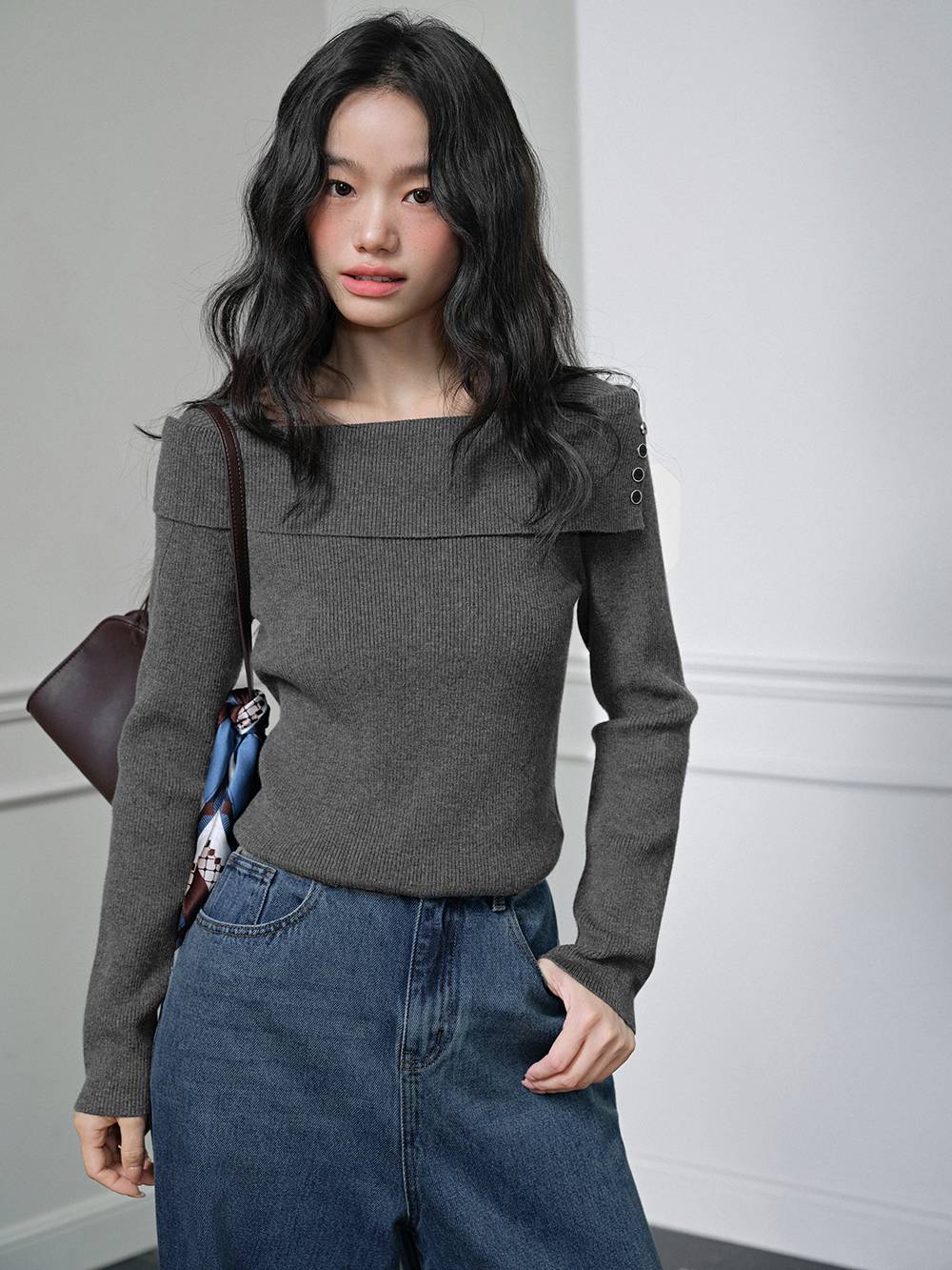 Long-Sleeve Knit Top