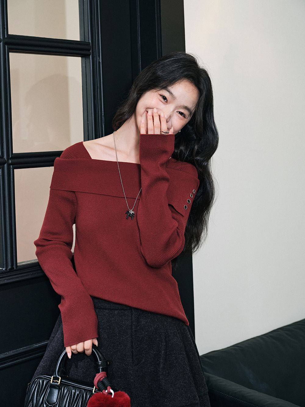 Long-Sleeve Knit Top