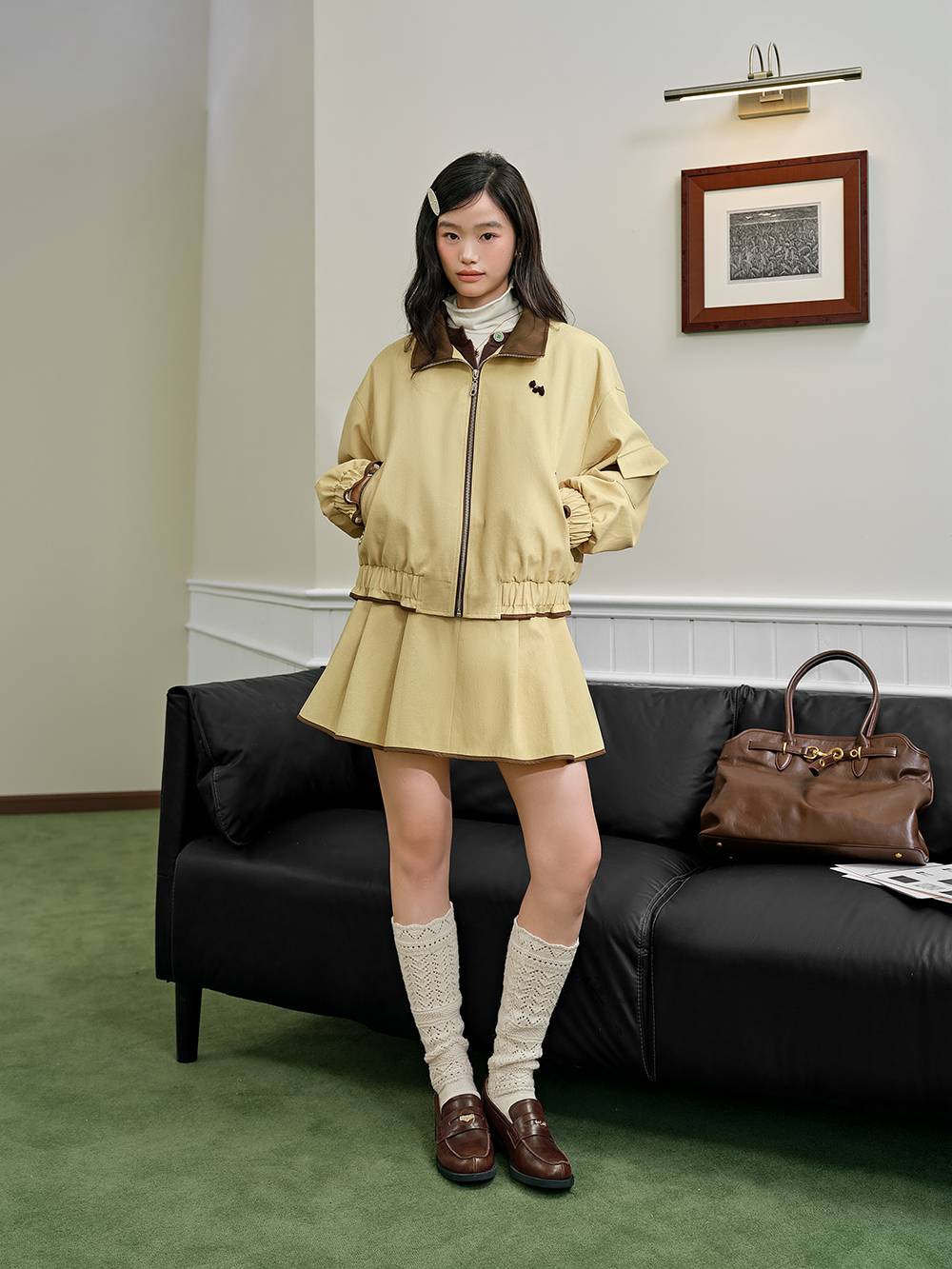 Zip-Up Jacket and Skirt