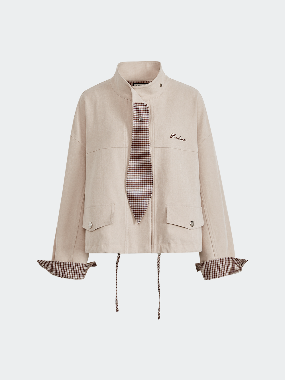 Plaid Spliced Jacket