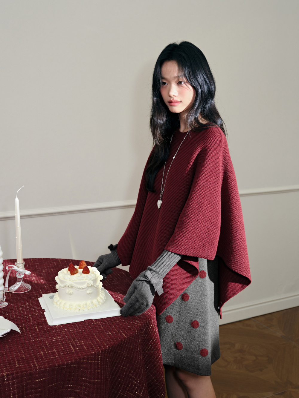 Cape Sweater and Tank Dress