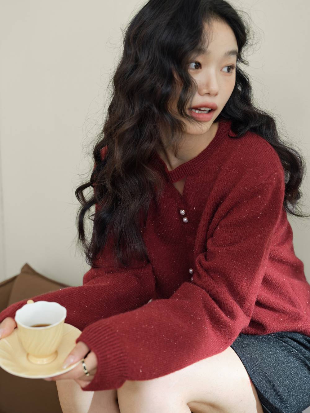 Front Cut Out Sweater