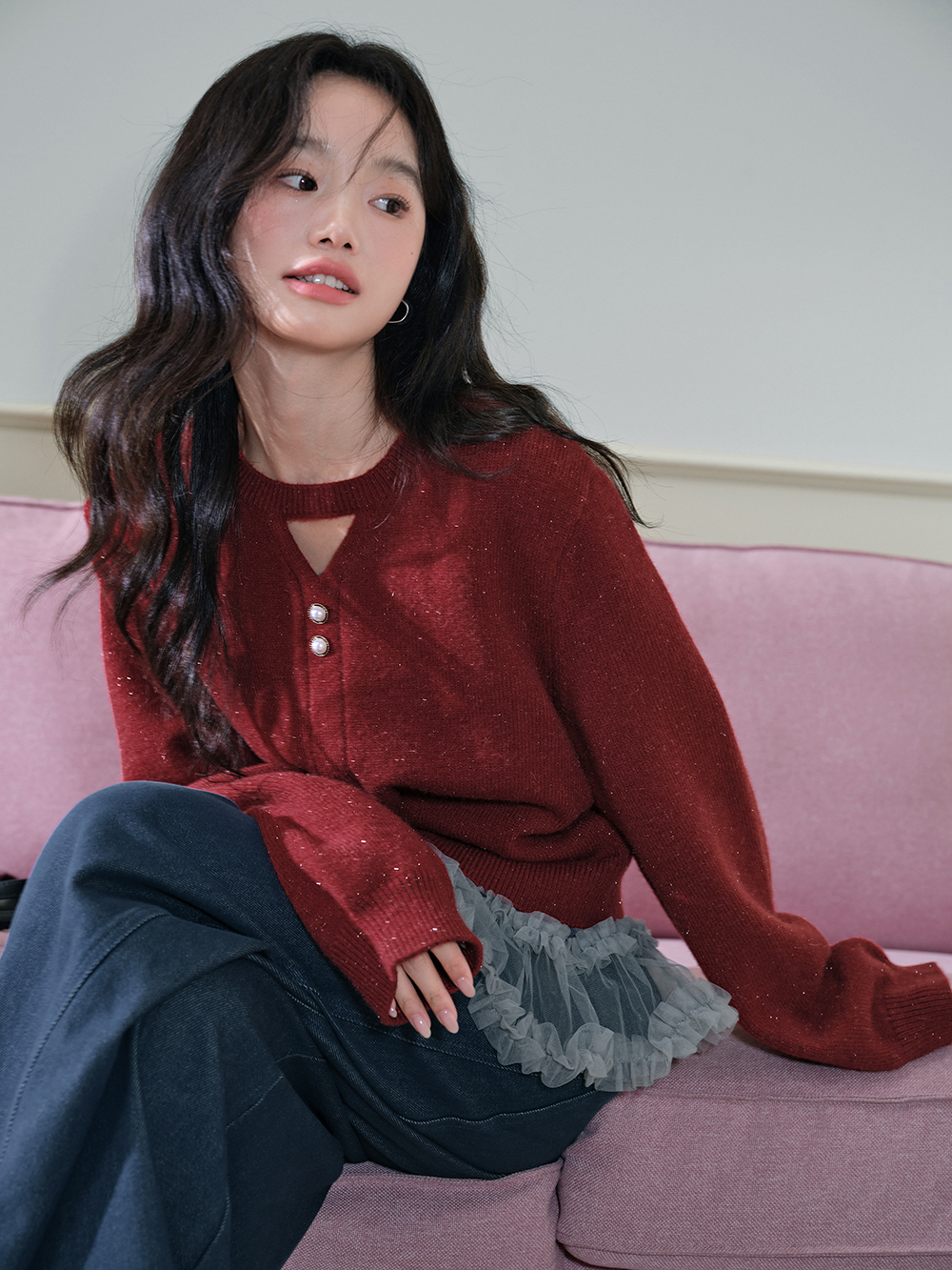 Front Cut Out Sweater