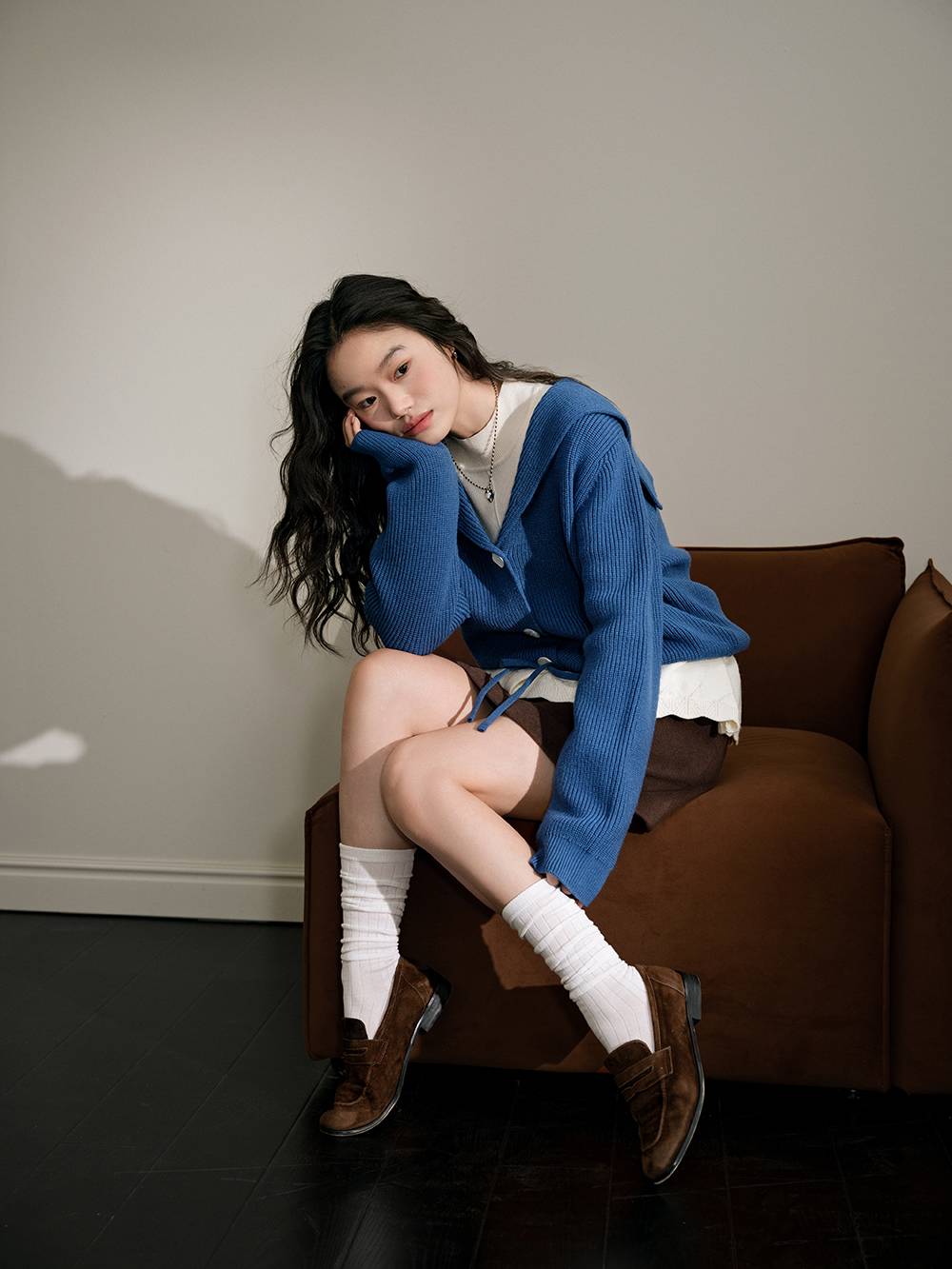 Sailor Collar Drawstring Sweater