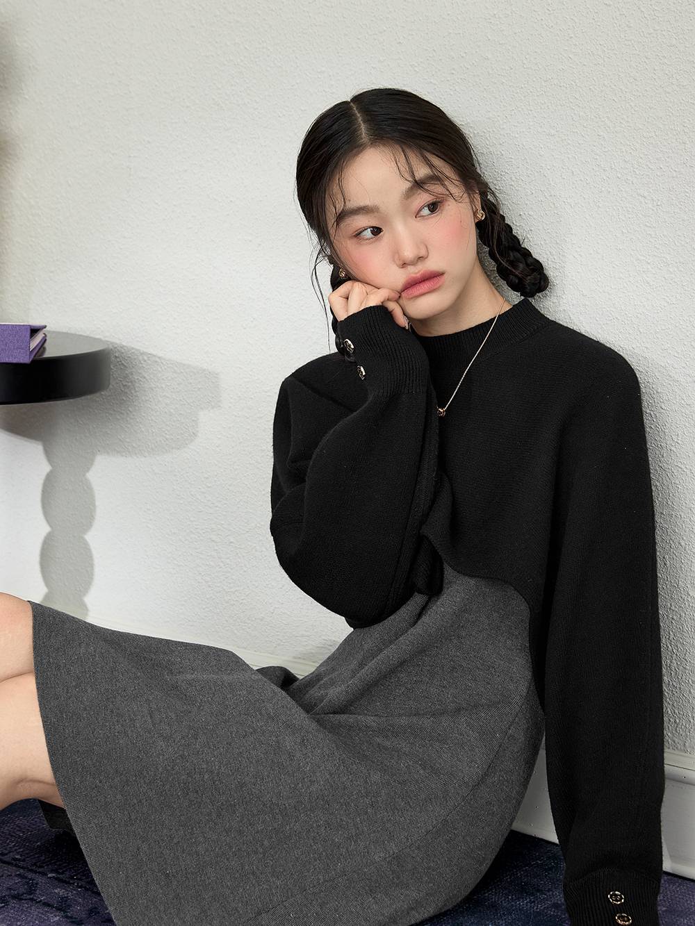 Asymmetrical Sweater and Dress