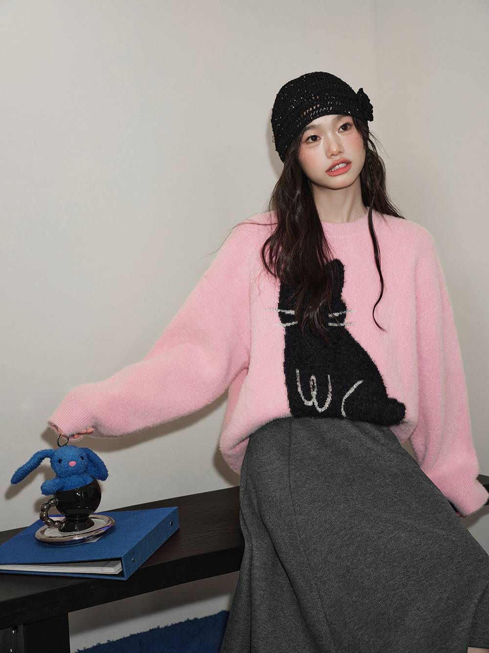 Rabbit Graphic Sweater