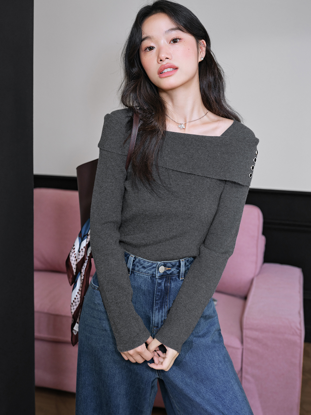 Long-Sleeve Knit Top
