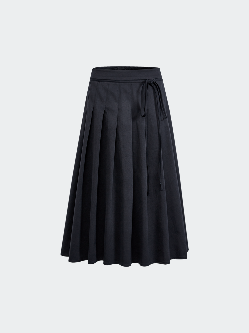 Belted Jacket and Pleated Skirt
