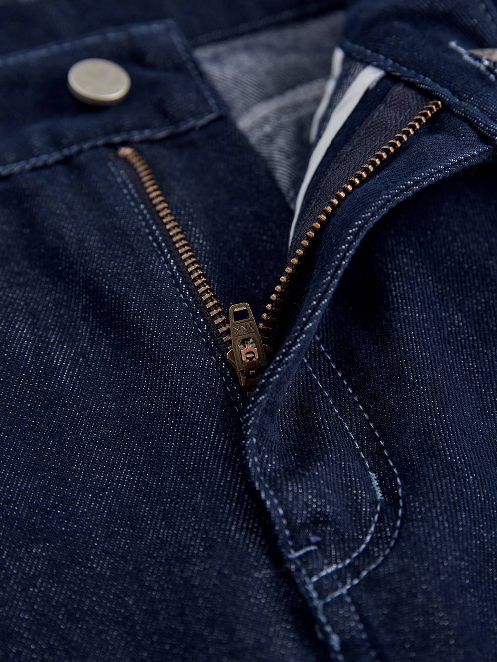 Folded Scallop Hem Jeans