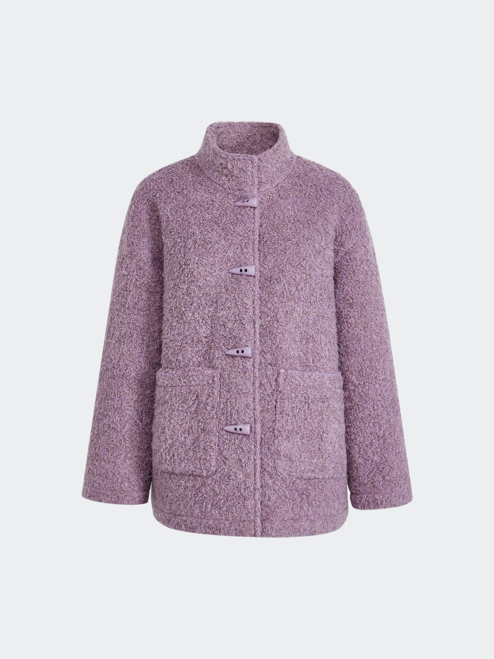 Purple Wool-Blend Jacket