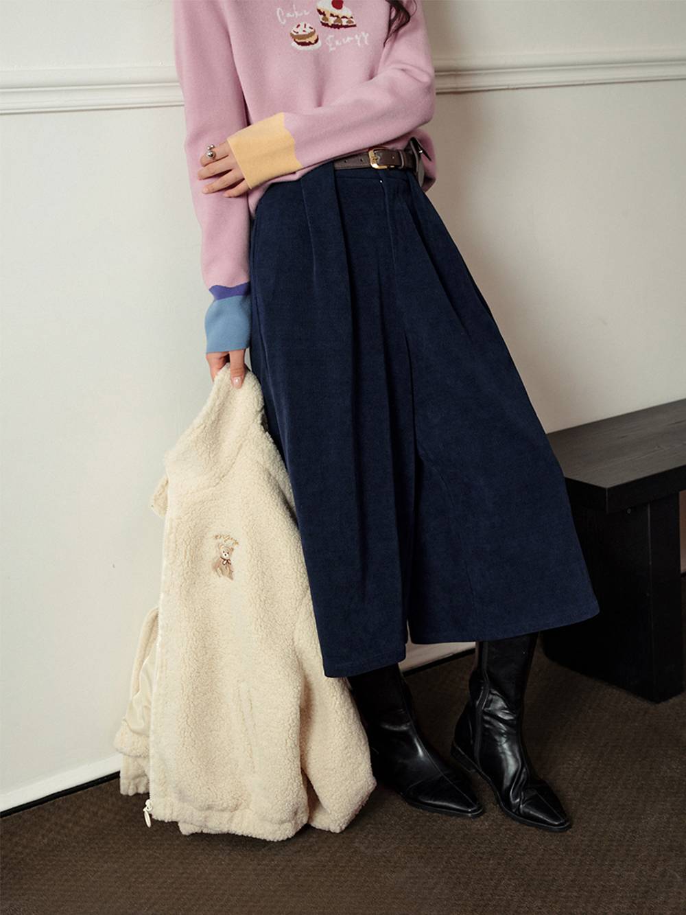 Cropped Wide Leg Pants