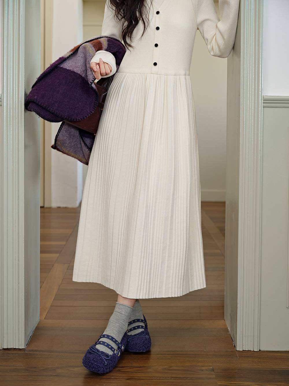 Layered Look Knit Dress