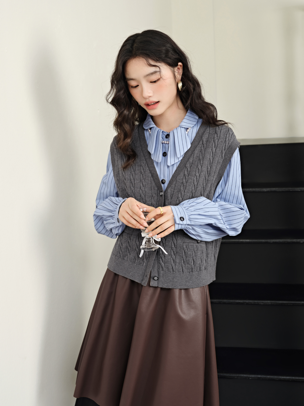 Bow Collar Shirt