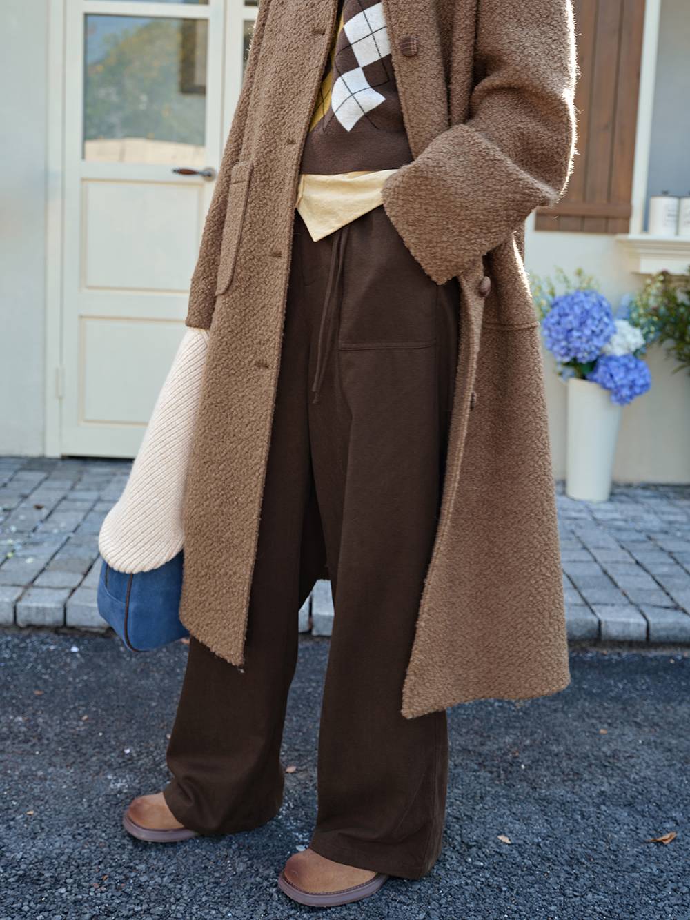 Ribbon Tie Straight Leg Pants