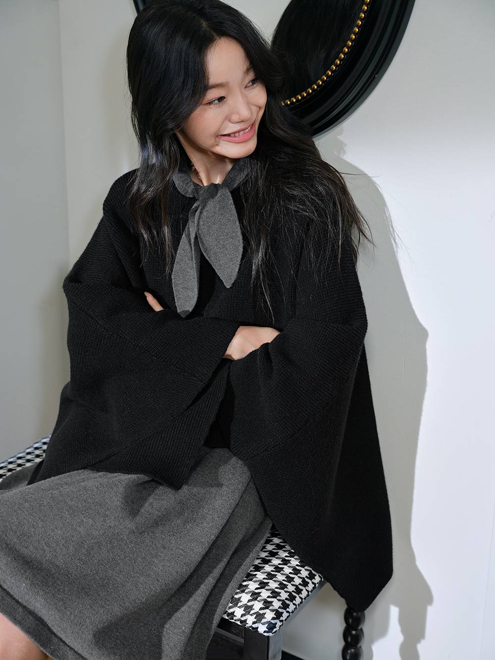 Cape Sweater and Dress