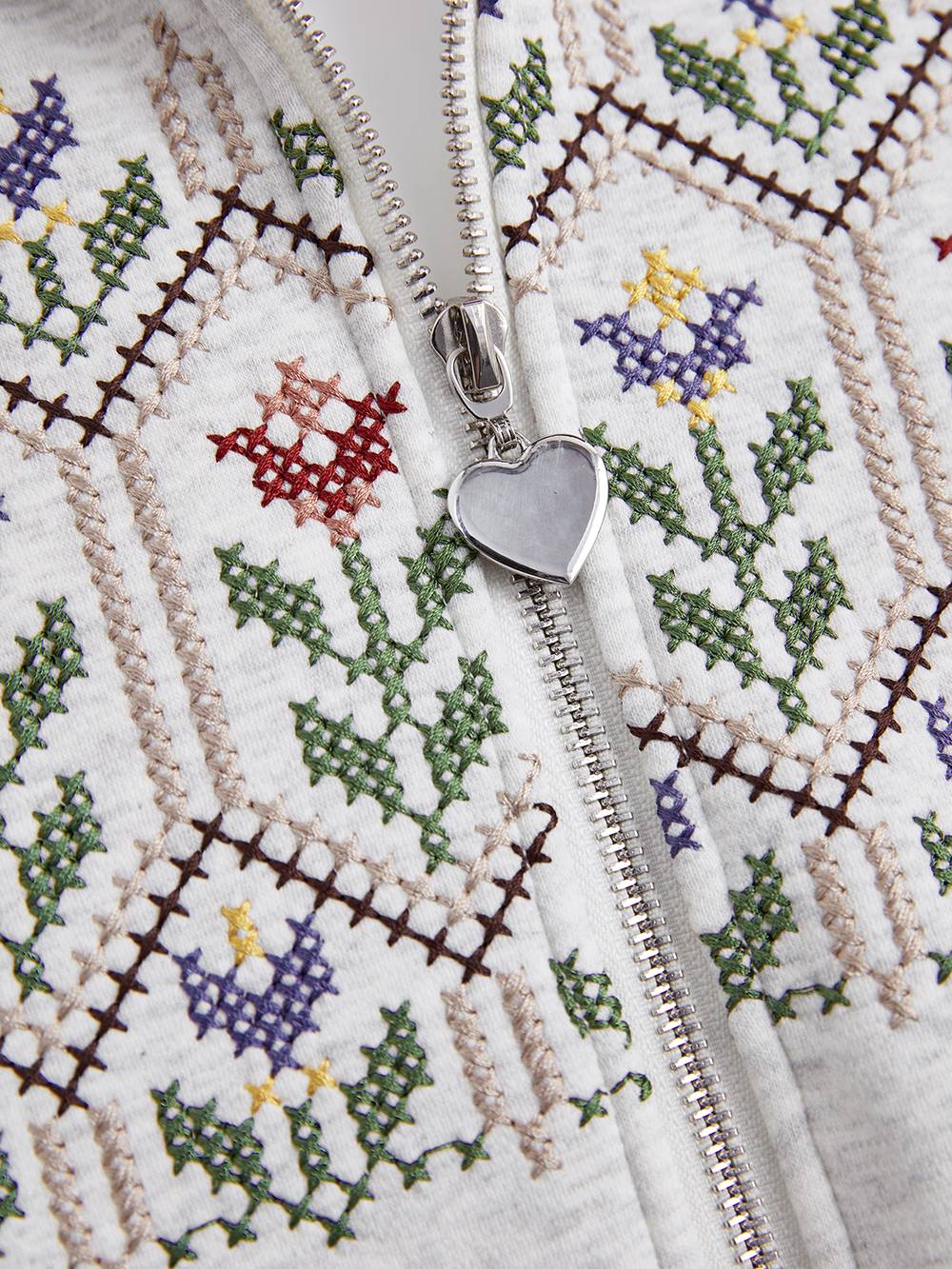 Floral Zip Up Hoodie