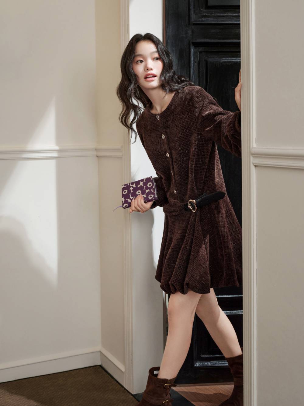 Tweed Bubble Hem Dress