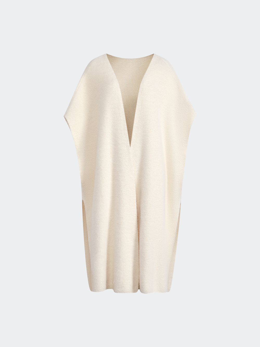 Longline Cardigan and Mock Neck Sweater