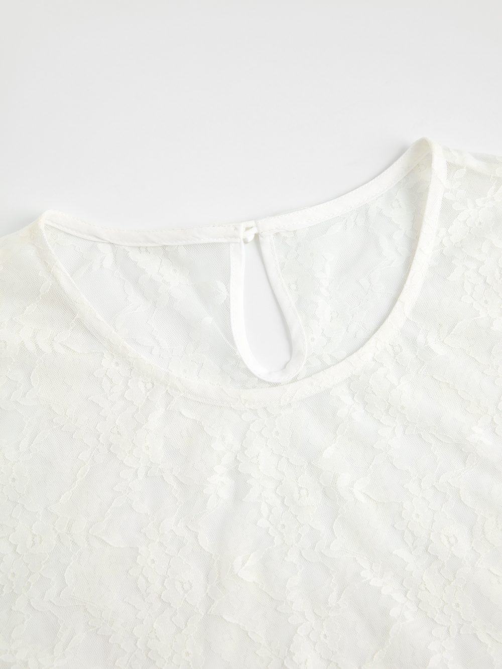 Knit Top and Lace Undershirt