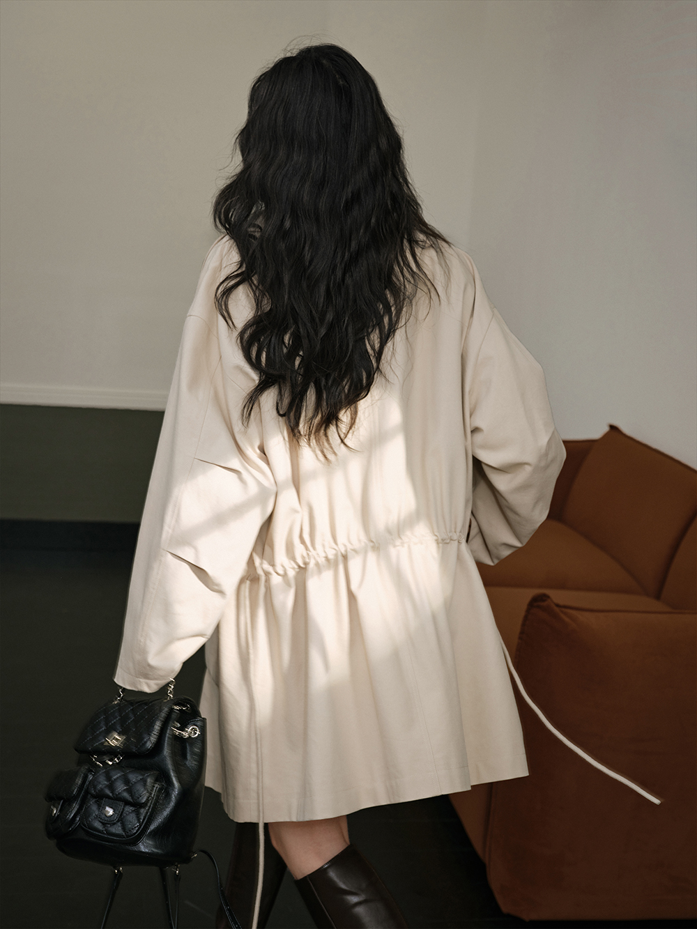 Double Layer Mid-Length Coat