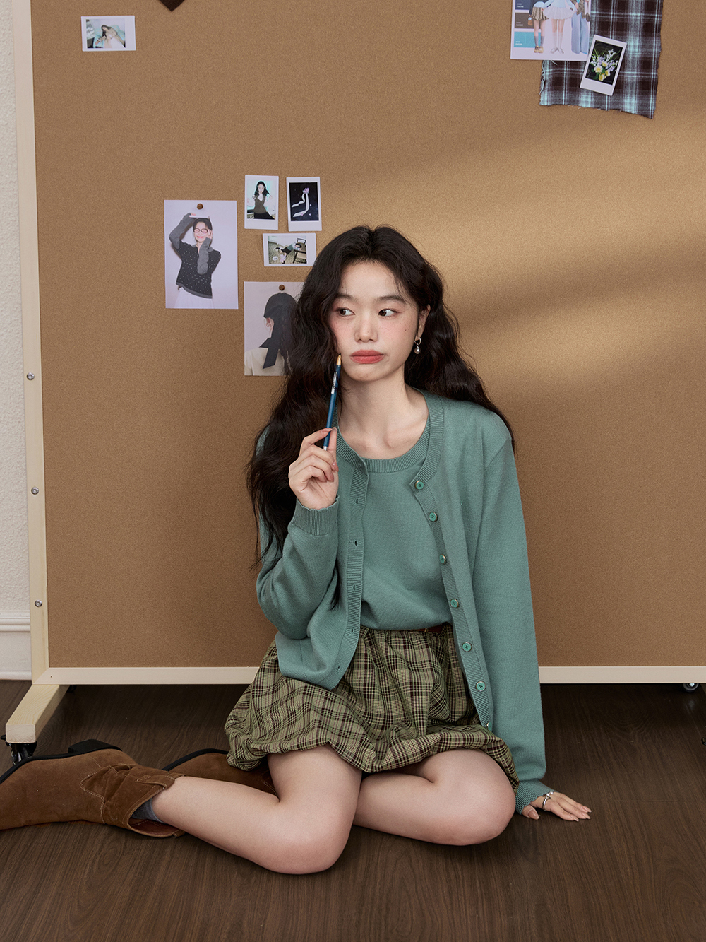 Cardigan Sweater and Knit Vest