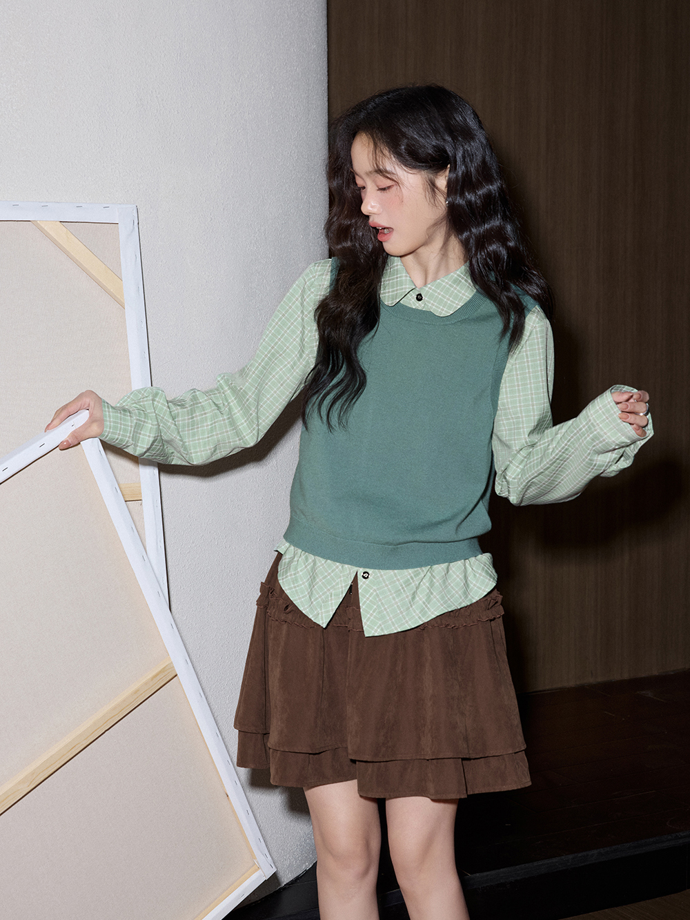 Cardigan Sweater and Knit Vest