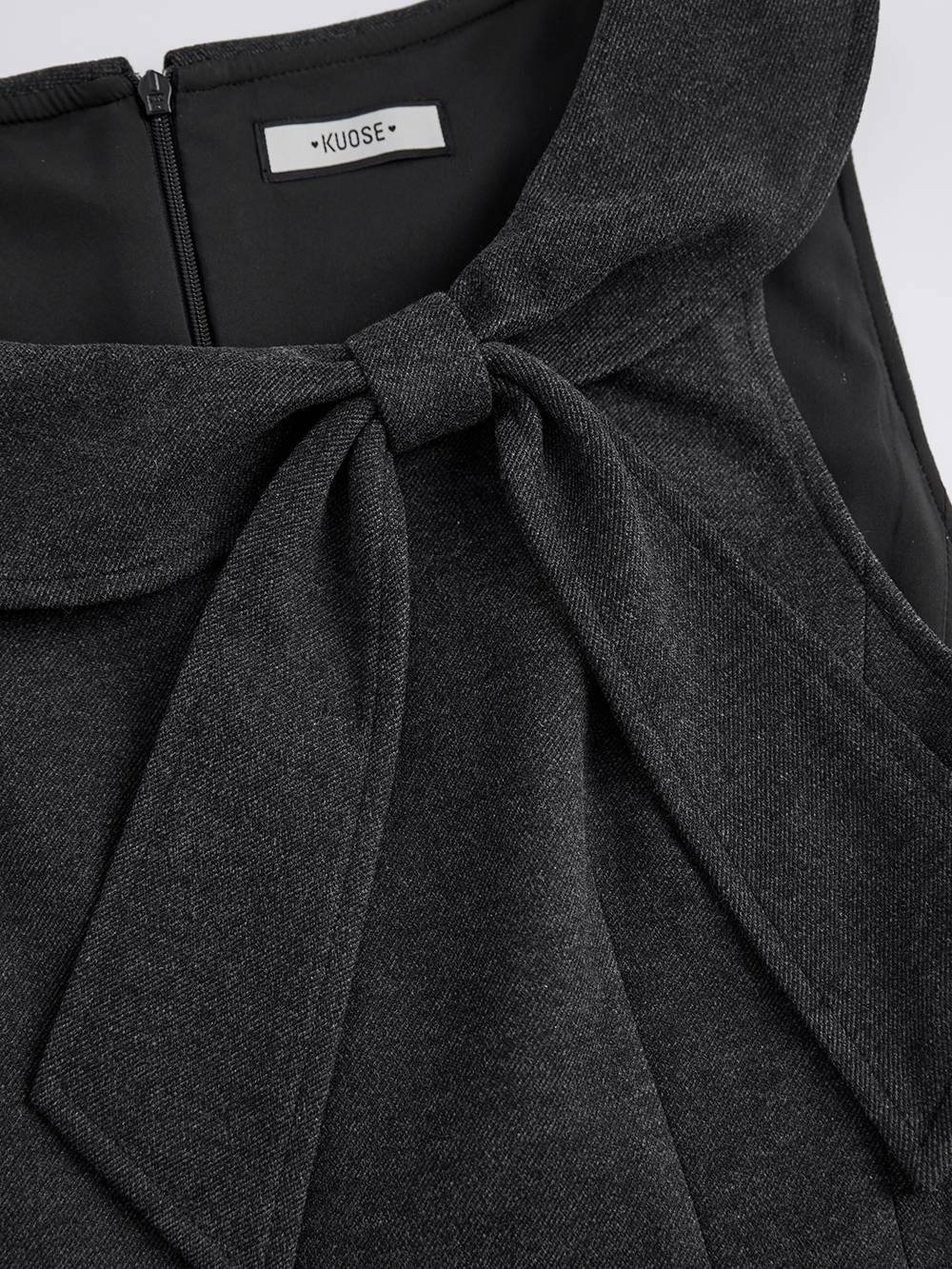 Sleeveless Bow Neck Dress